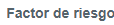 6. Factor de riesgo