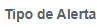 6. Tipo de alerta
