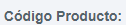 3. Código producto