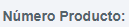 4. Número producto